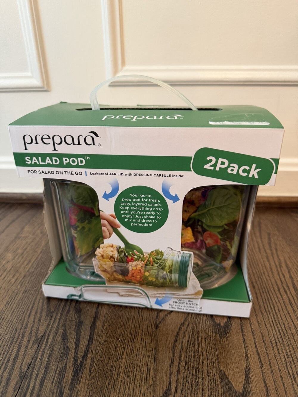 Prepara Salad On The Go Containers (2) NIB $55